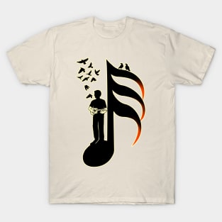 Ukulele Musician - thirty-second note T-Shirt